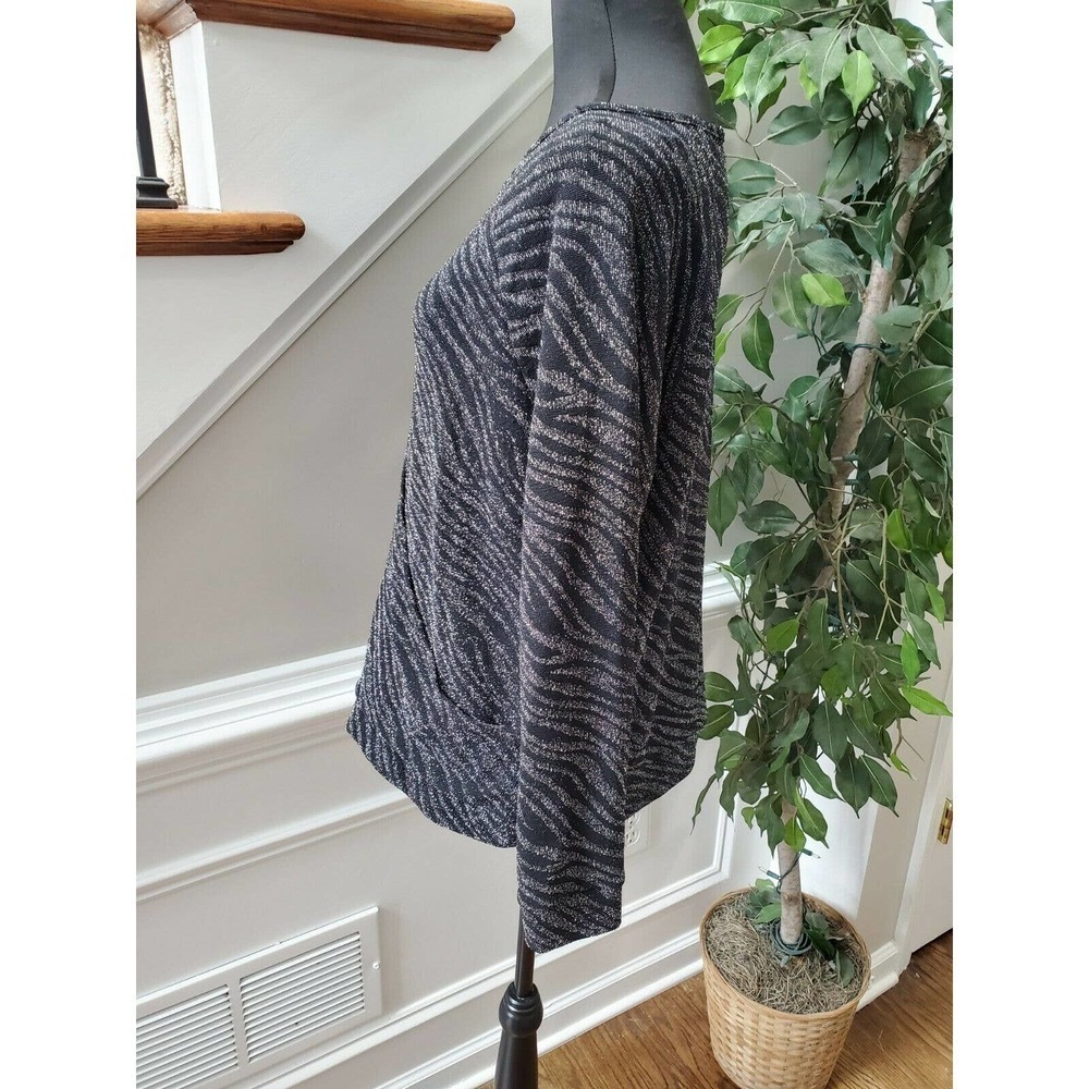 Jennifer Lopez Womens Black Nylon Long Sleeve Scoop Neck Casual Top Size X-Large - Picture 6 of 11